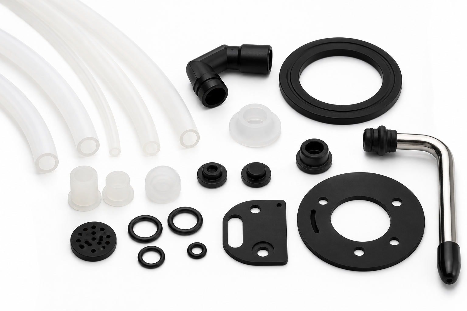 Custom coffee machine silicone parts manufactured by LSRParts