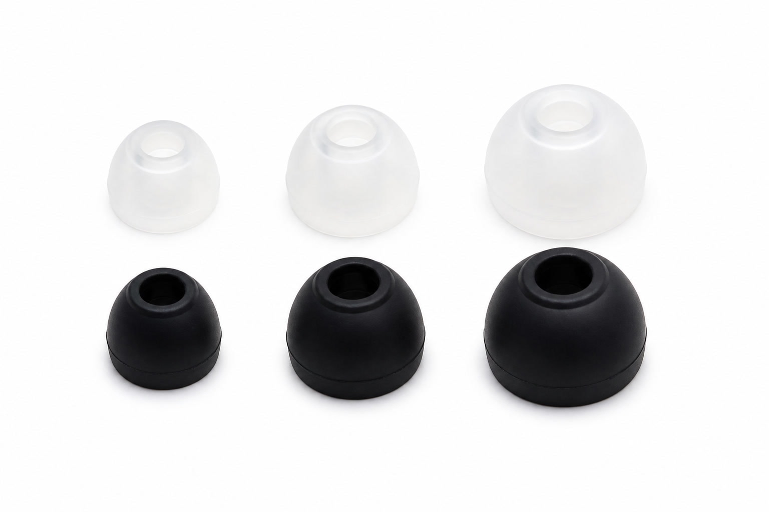 Custom silicone ear tips manufactured by LSRParts