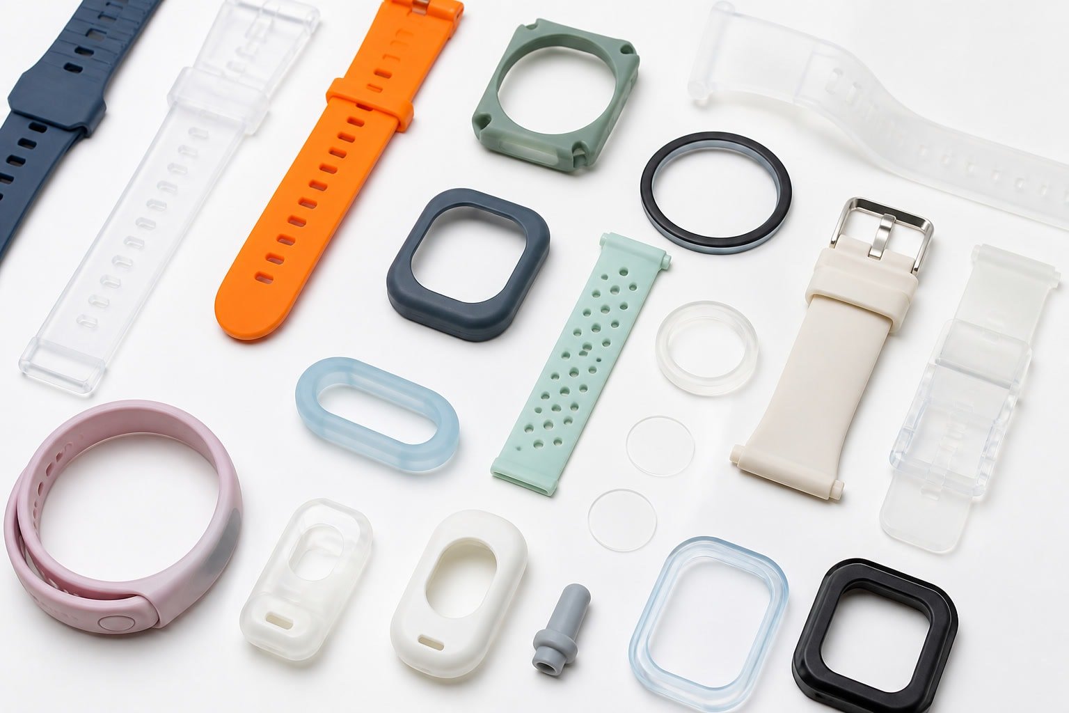 Custom wearable silicone components manufactured by LSRParts